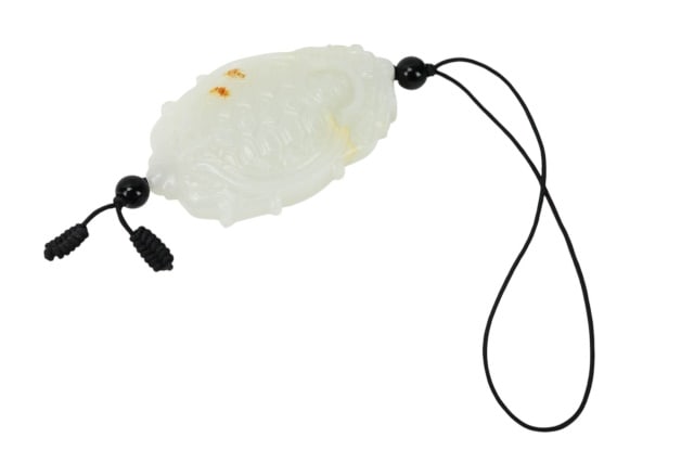 Chinese Carved Lustrous White Jade Turtle Pendant (1 of 6)