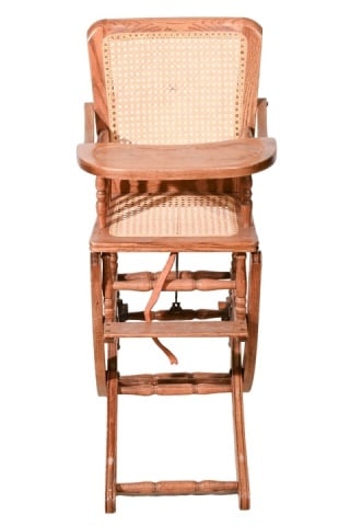 Vintage Cane Seat and Back Crank to Rocker: Vintage Cane Seat and Back Crank to Rocker.Measures 36 inches x 16 inches x 18 inches.