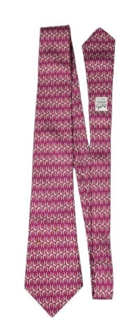 Hermes France Men's Silk Tie Horse Shoe Pattern (1 of 5)