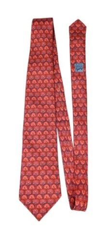 Hermes France Men's Silk Tie Flower Pattern: Hermes France Men's Silk Tie Flower Pattern. Tie measures 56 inches x 3.5 inches.