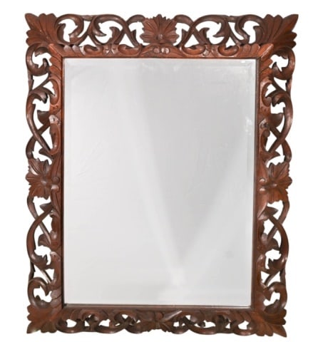 French Provencal Heavily Carved Wall Mirror (1 of 9)