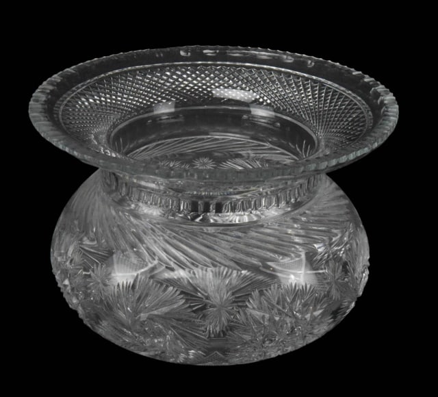 Large Brilliant Cut Glass Punch Bowl (1 of 8)