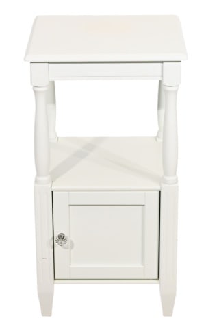 Modern Hand Carved Hand Painted White Side Table (1 of 14)