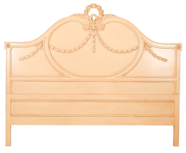 French Provincial Carved Painted Headboard (1 of 14)