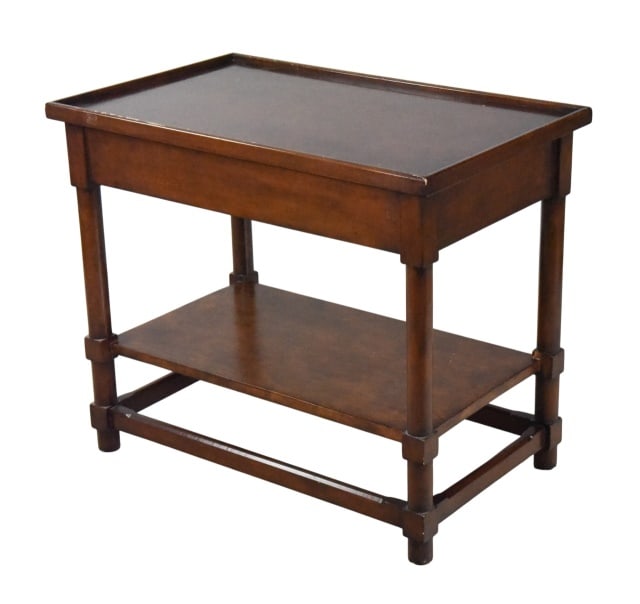 Vintage Solid Wood Two Tier Console Table - 6