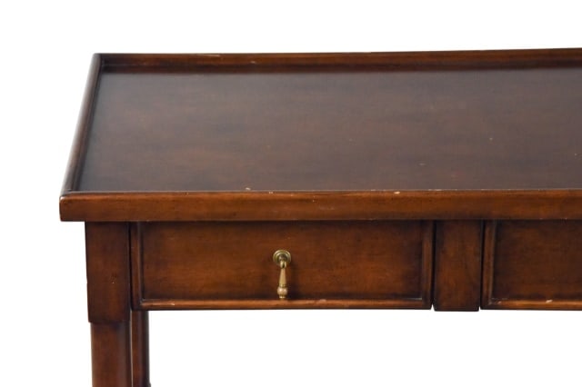 Vintage Solid Wood Two Tier Console Table - 7