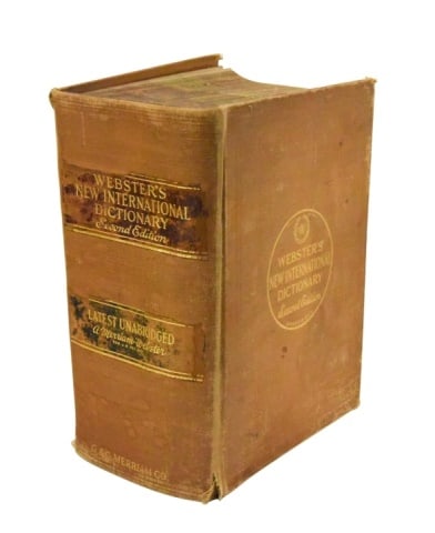 Webster New International Dictionary 2nd Edition: Webster New International Dictionary 2nd Edition, Unabridged.Measures 12 inches x 9 inches.