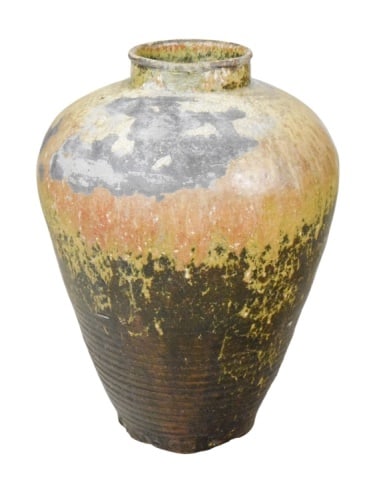 Majestic Japanese Stoneware Drip Glaze Water Jar (1 of 9)