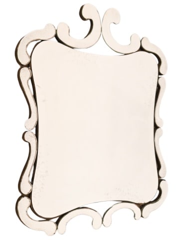 Currey & Co. Venetian Glass Carved Wall Mirror: Currey & Co. Venetian Glass Carved Wall Mirror.Measures 33 inches x 28 inches.