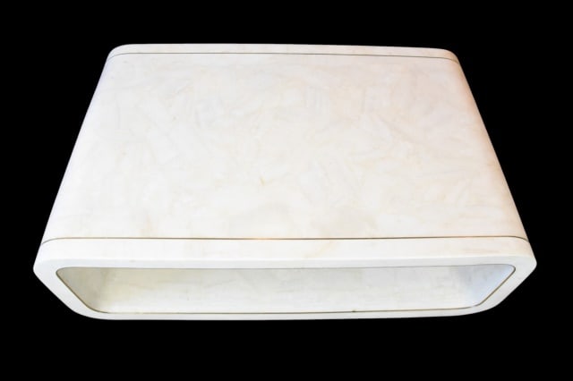 Minimalist Rounded Rectangular Coffee Table - 7