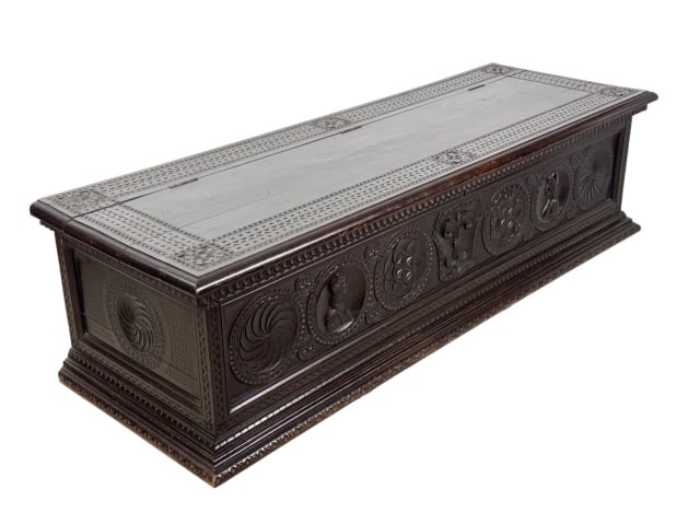 Italian Renaissance Hand Carved Marriage Chest (1 of 8)