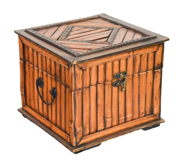 Vintage Japanese Style Split Bamboo Storage Box (1 of 6)