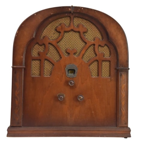 Atwater Kent Model Cathedral Zebra Wood Radio (1 of 6)