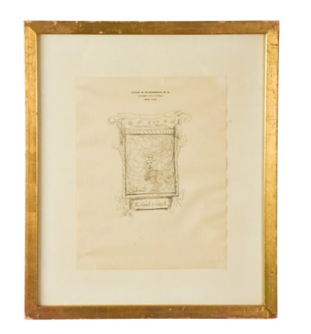 Louis Michel Eilshemius Whirlwind of Lines Drawing: American Artist Louis Michel Eilshemius Whirlwind of Lines Pen And Ink Drawing.Frame measures 17 inches x 14 inches. Art measures 11 inches x 8 inches