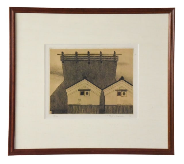 Ryohei Tanaka White Wall and Thatched Roof Etching (1 of 6)