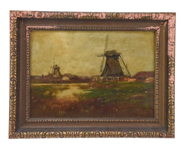 19th Century Edward Gay Landscape Oil On Canvas: Antique 19th Century Edward Gay Landscape Oil On Canvas.Some paint loss on frame. Sold as is.Frame measures 17.5 inches x 13.25 inches. Art measures 10 inches x 14 inches.