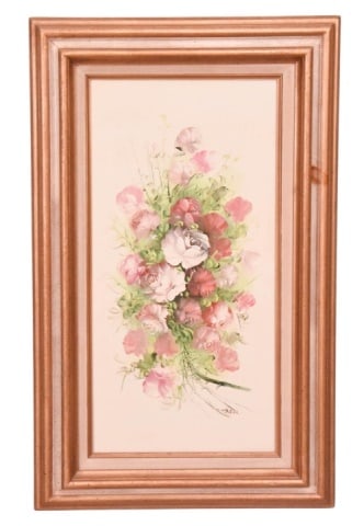 Henry Bell Floral Still Life Painting: Henry Bell Floral Still Life Painting.Measures 32 inches x 19 inches.