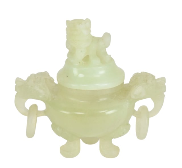 Chinese Jade Box with Foo Dog Motif (1 of 8)