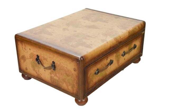 Maitland Smith Old World Map Trunk Coffee Table - 4