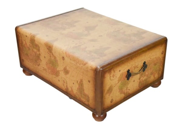 Maitland Smith Old World Map Trunk Coffee Table - 5