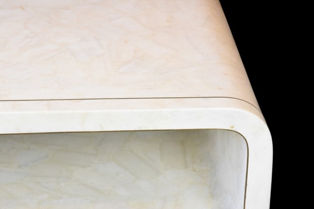 Minimalist Rounded Rectangular Coffee Table - 10