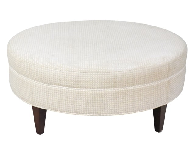 Vanguard Custom Upholstered Round Ottoman (1 of 7)