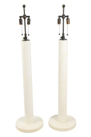 Pair Modern Composite Standing Floor Lamps (1 of 9)
