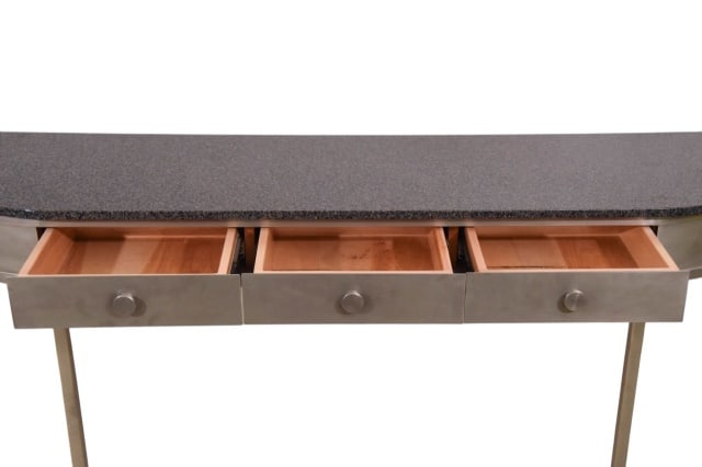 Michael Heltzer Three Drawer Granite Top Console - 3