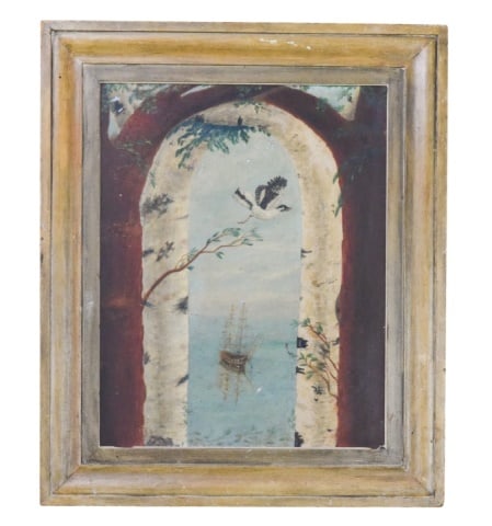R.P Dimock Framed Oil on Board Painting Dated 1955: R.P Dimock Framed Oil on Board Painting Dated 1955.Frame measures 26 inches x 22 inches.Art measures 20 inches 16 inches.