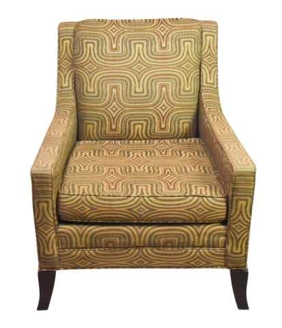 Mitchell Gold + Bob William Lounge Chair: Mitchell Gold + Bob William Lounge ChairMeasures 33.5 inches x 29.5 inches x 34 inches, seat height 18 inches.