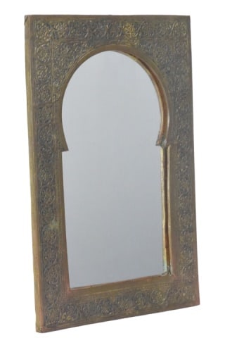 Moroccan Hand Made Brass Wall Mirror - 5