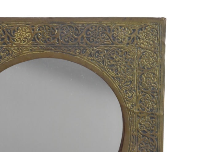 Moroccan Hand Made Brass Wall Mirror - 7