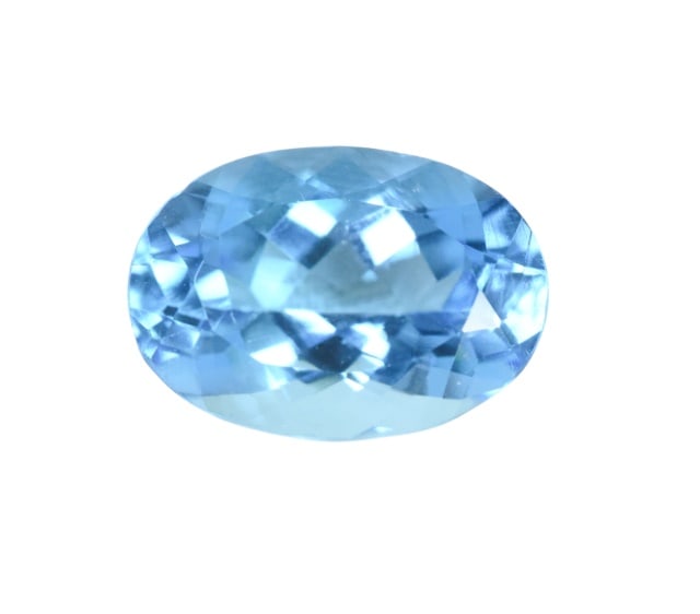 Loose 7 Carat Blue Topaz Faceted Gemstone: Loose 7 Carat Blue Topaz Faceted Gemstone. Test as topaz on the presidium.