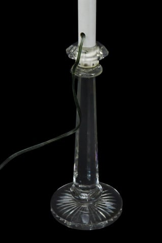 Antique Cut Crystal Column Form Table Lamp - 10