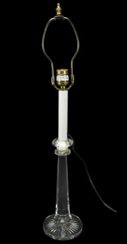 Antique Cut Crystal Column Form Table Lamp (1 of 11)