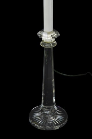Antique Cut Crystal Column Form Table Lamp - 2