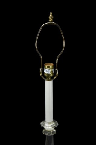 Antique Cut Crystal Column Form Table Lamp - 3