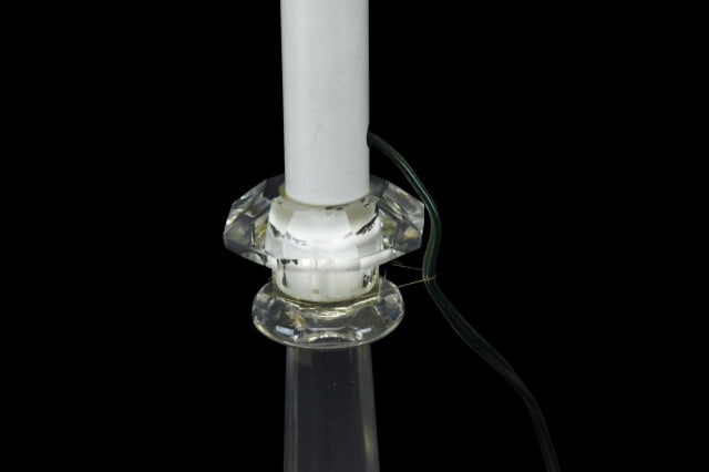 Antique Cut Crystal Column Form Table Lamp - 6