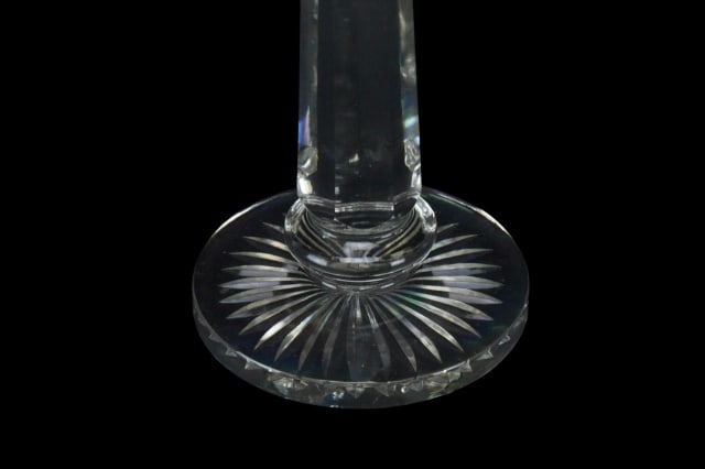 Antique Cut Crystal Column Form Table Lamp - 7
