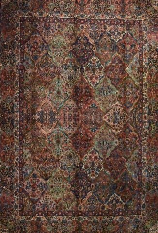 Karastan Multicolor Panel Kirman Wool Rug - 6