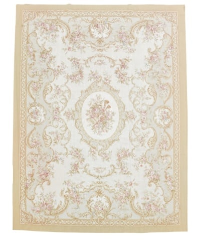 Hand Woven Floral Needlepoint Carpet (1 of 6)