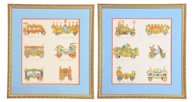 2 Collectors Print of Circus Parade Wagons (1 of 12)