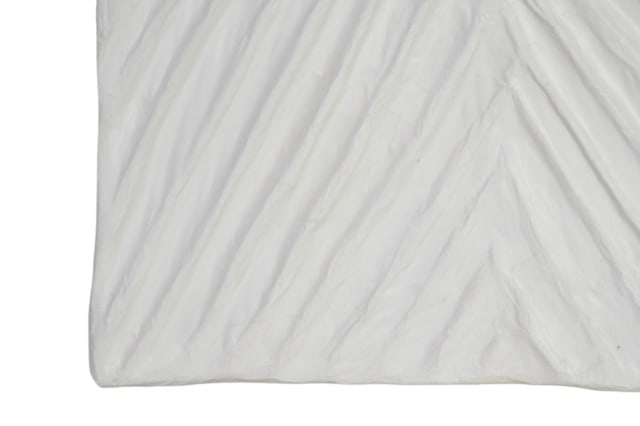 Pair Abstract Ribbed Pattern White Wall Decor - 7