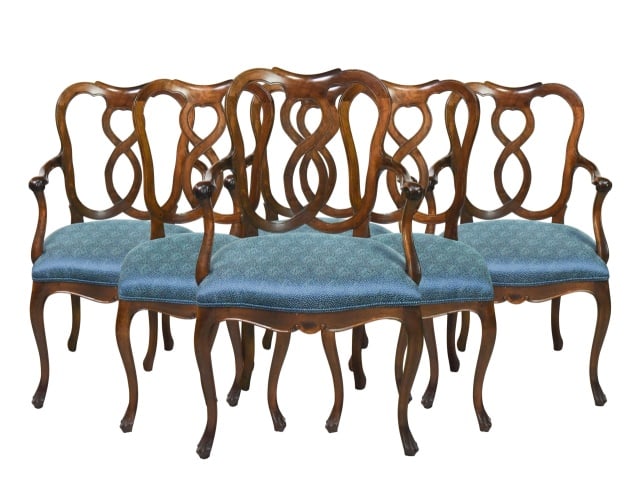 6 Venetian Style Infinity Loop Backrest Chairs - 3