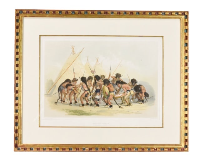 George Catlin The Buffalo Dance Colored Litho (1 of 11)