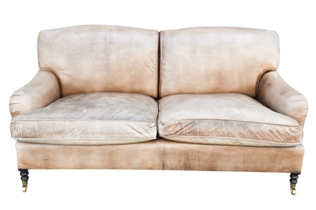 George Smith Standard Arm Leather Sofa (1 of 13)
