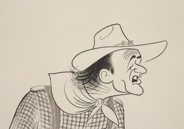 Al Hirschfeld John Wayne Etching Dated 1982 - 3