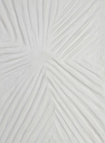Pair Abstract Ribbed Pattern White Wall Decor - 3