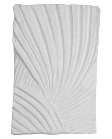 Pair Abstract Ribbed Pattern White Wall Decor - 9