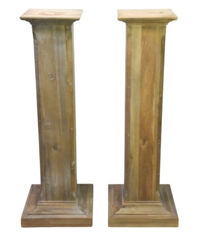 Neoclassical Style Pine Wood Pedestals (1 of 8)